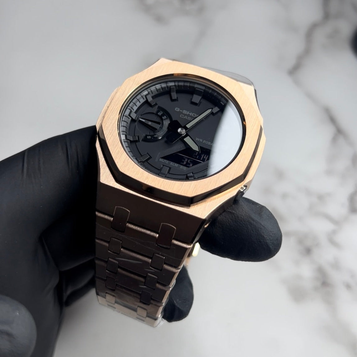 ROSE GOLD ALL BLACK FACE CASIOAK - GA-2100