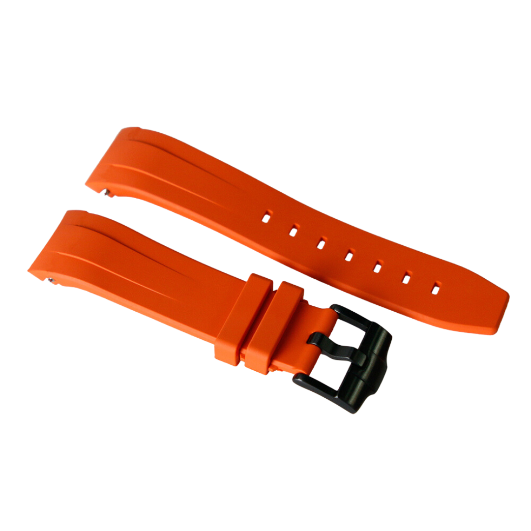 Orange Rubber With Solid Buckle 22MM