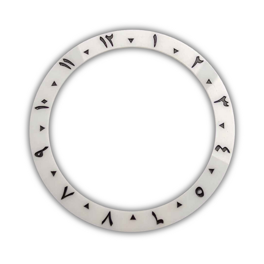 White Ceramic Arabic Numeral Bezel 38MM